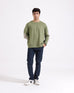 Men Loose Fit Panel Sweat Shirt