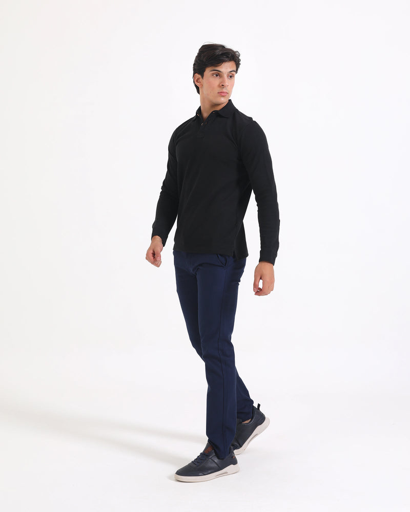 Men Solid L/S Polo Tee - Engine - Buy Now
