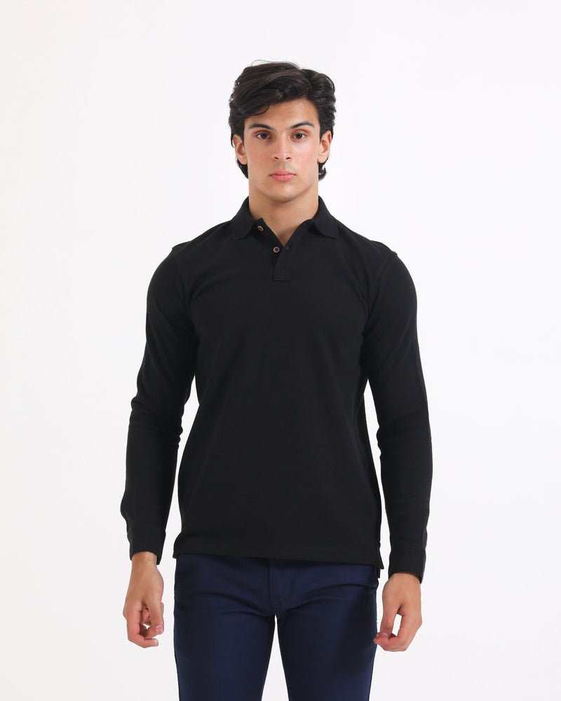 Men Solid L/S Polo Tee - Engine - Buy Now