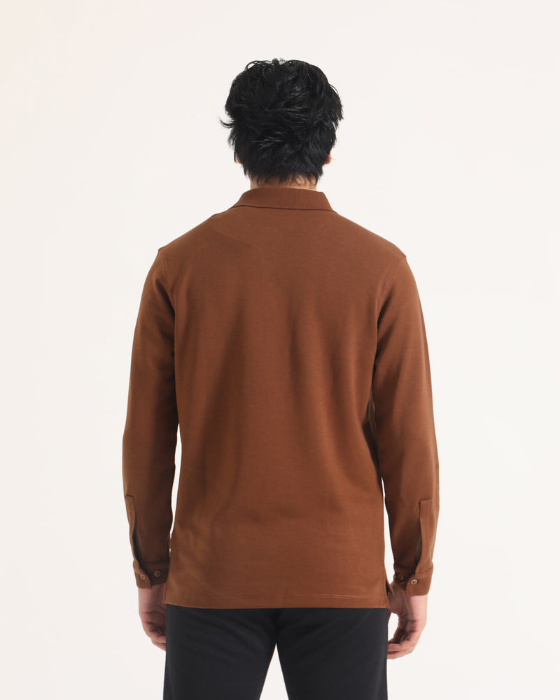 Men Solid L/S Polo Tee - Engine - Buy Now