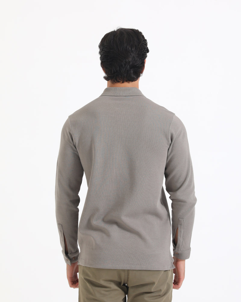 Men Solid L/S Polo Tee - Engine - Buy Now