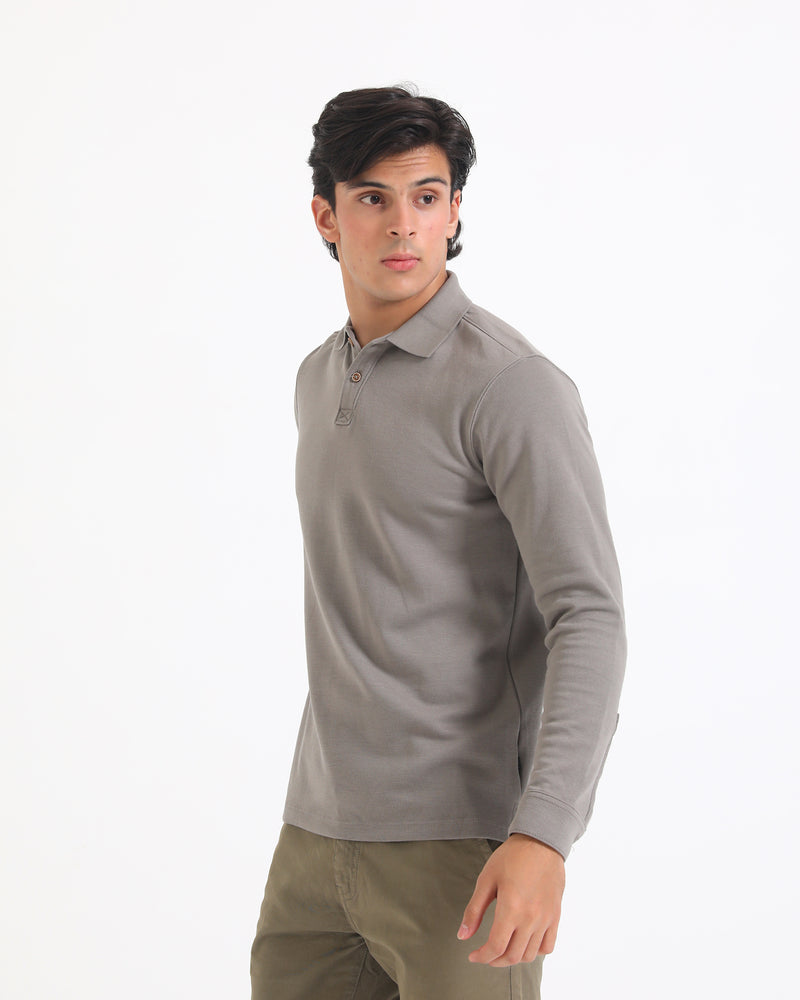 Men Solid L/S Polo Tee - Engine - Buy Now