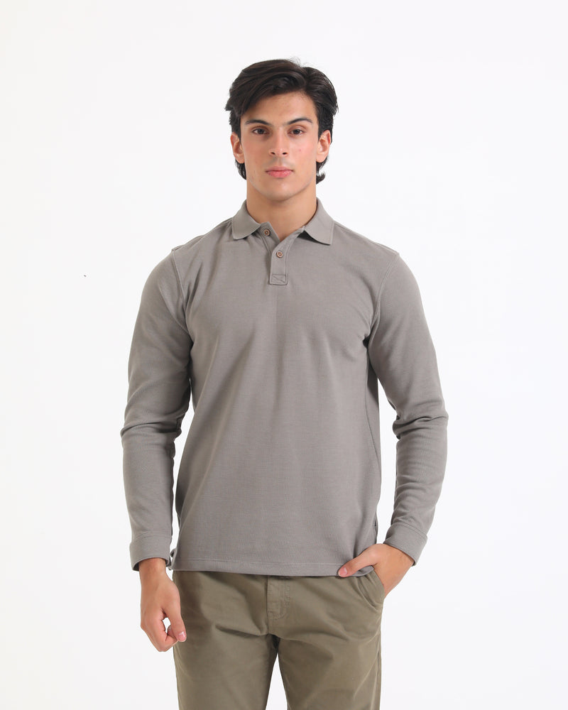Men Solid L/S Polo Tee - Engine - Buy Now