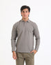 Men Solid L/S Polo Tee