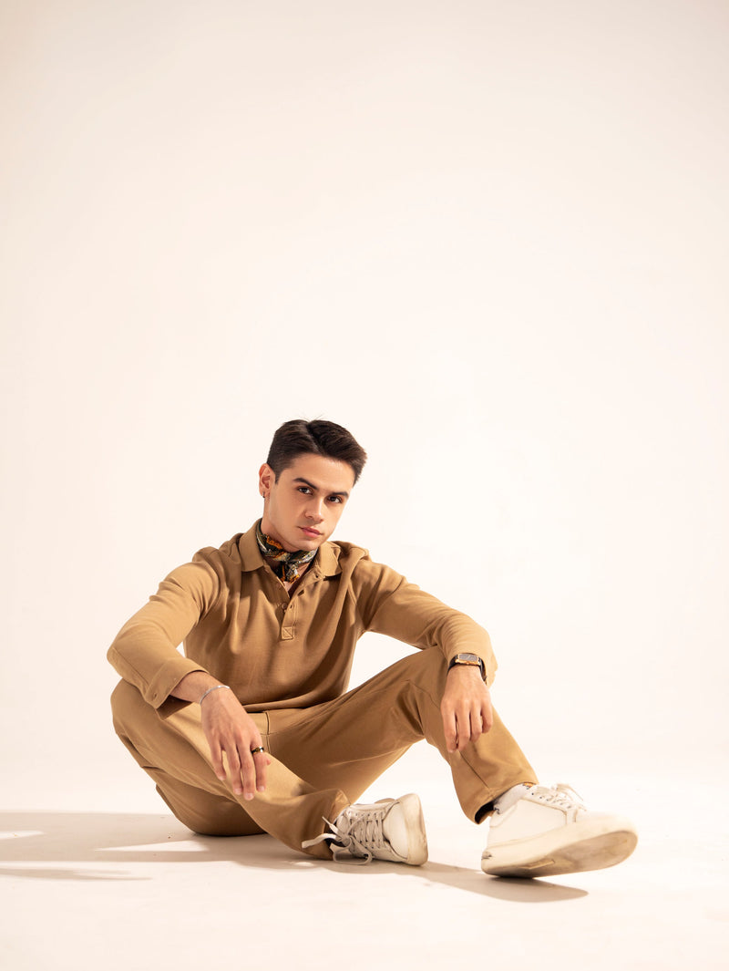 Men Solid L/S Polo Tee - Engine - Buy Now