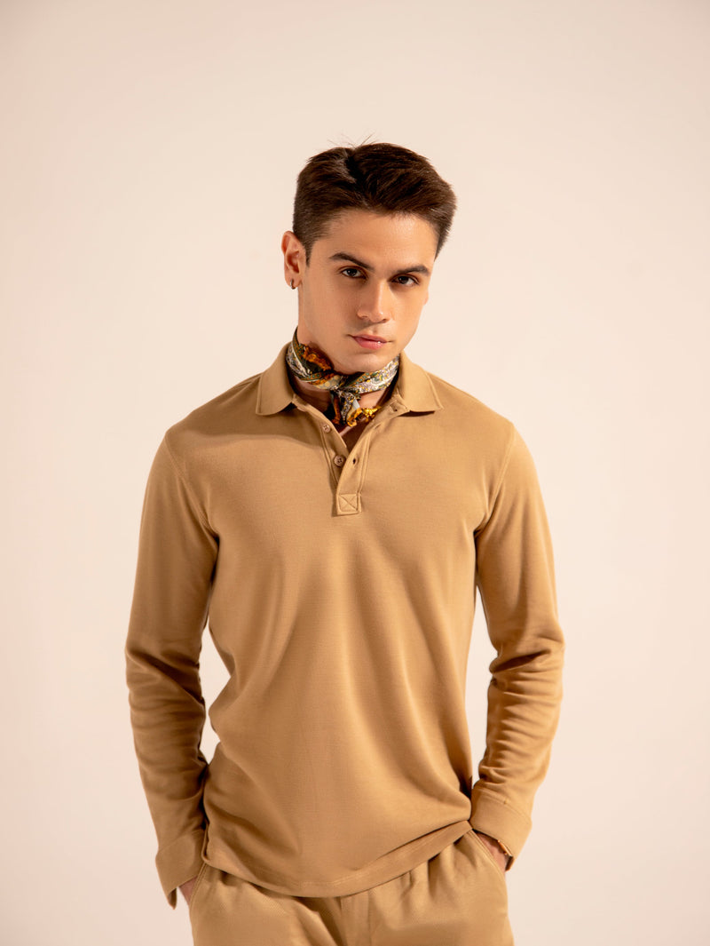 Men Solid L/S Polo Tee - Engine - Buy Now
