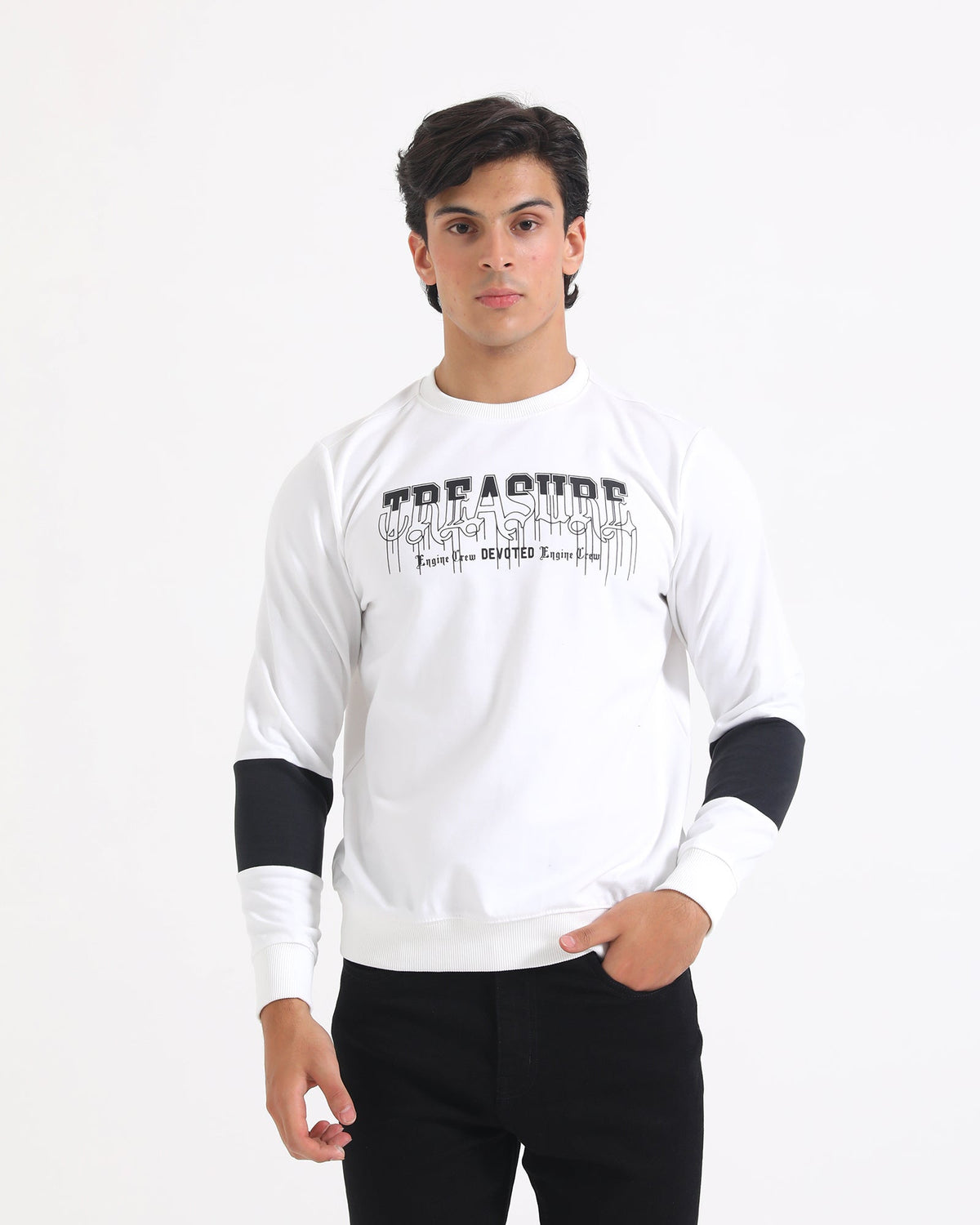 Men Panel Sweatshirt - Engine - Buy Now