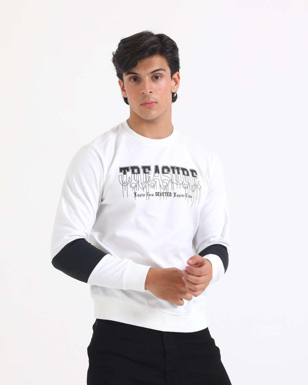Men Panel Sweatshirt - Engine - Buy Now