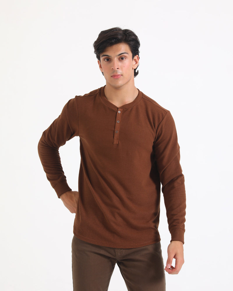 Men Basic L/S Henley - Engine - Buy Now
