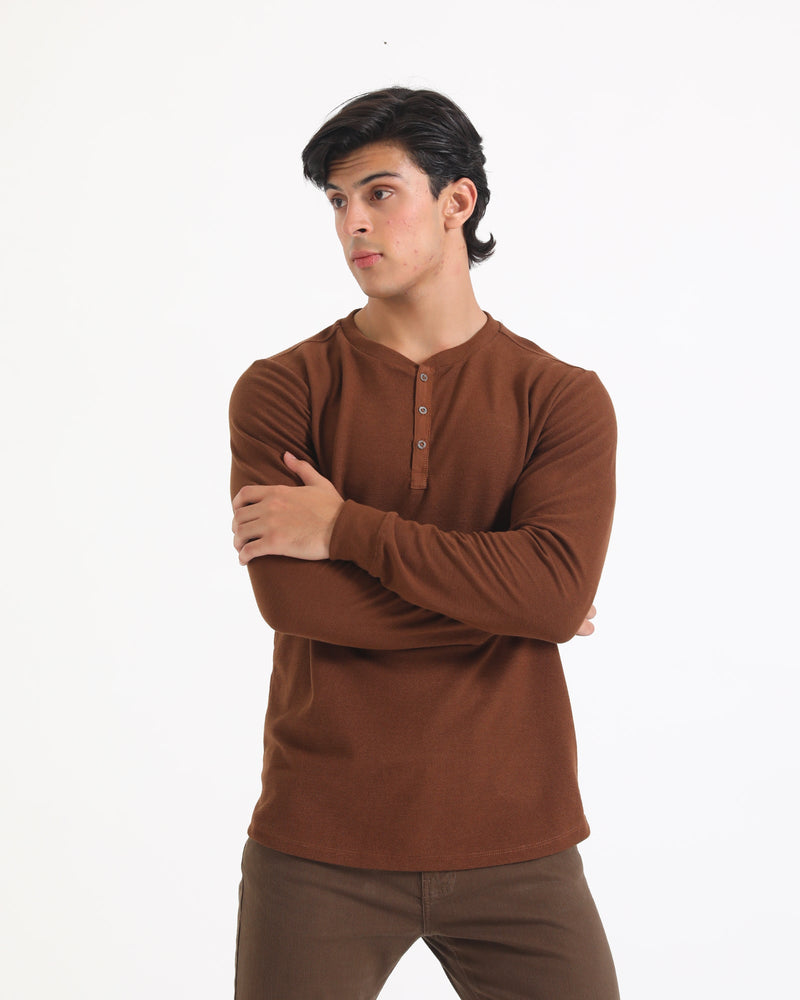 Men Basic L/S Henley - Engine - Buy Now