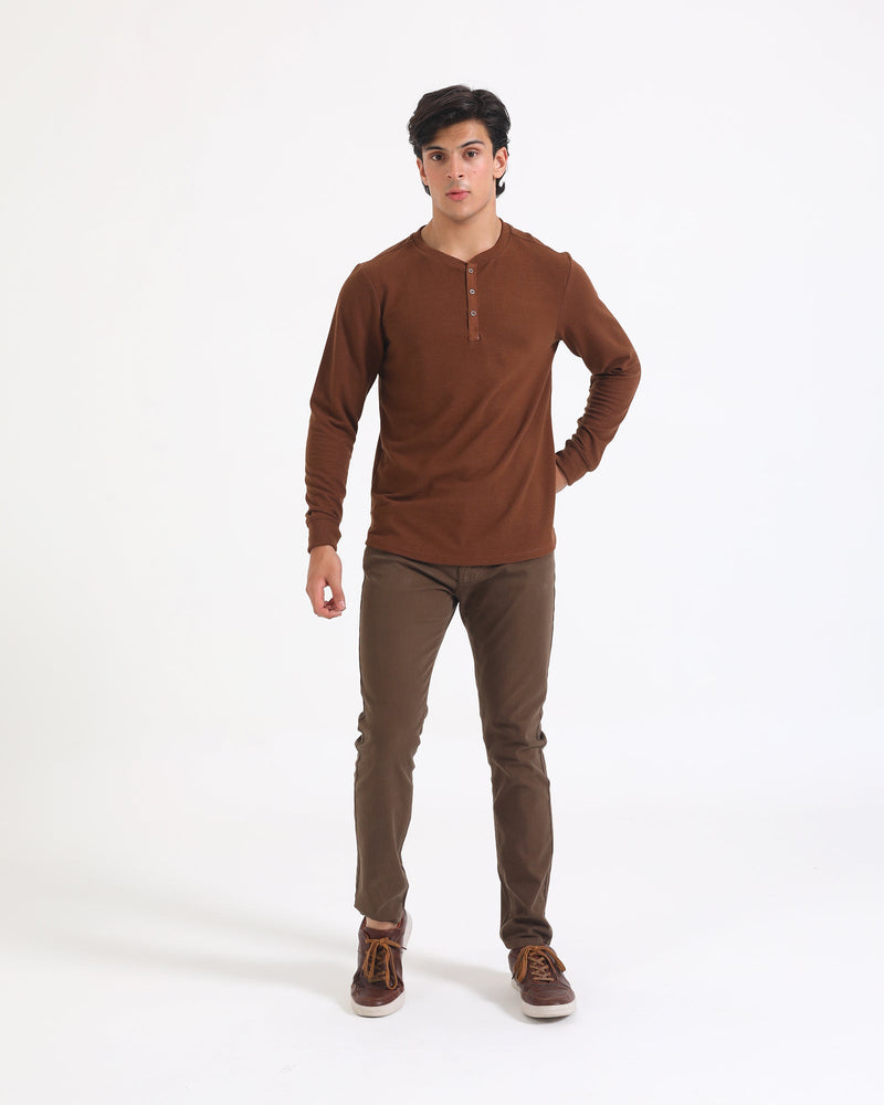 Men Basic L/S Henley - Engine - Buy Now