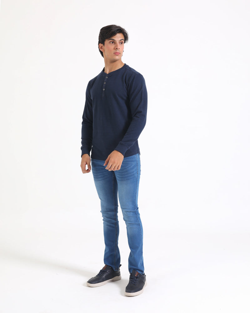 Men Basic L/S Henley - Engine - Buy Now