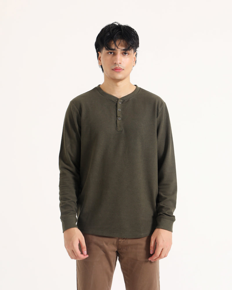 Men Basic L/S Henley - Engine - Buy Now