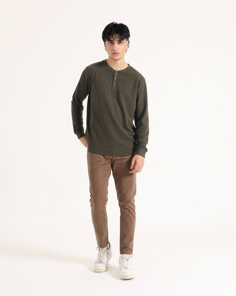 Men Basic L/S Henley - Engine - Buy Now