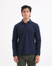 Men Solid L/S Polo Tee