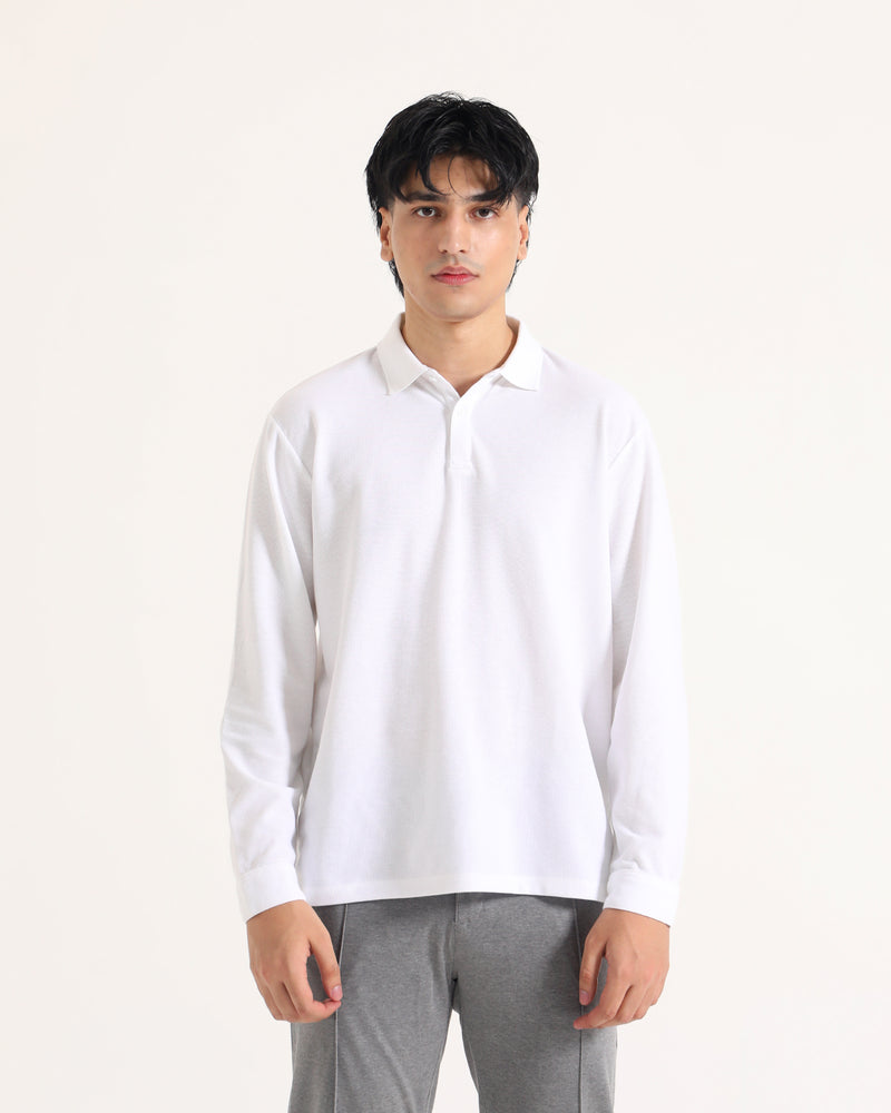 Men Solid L/S Polo Tee - Engine - Buy Now