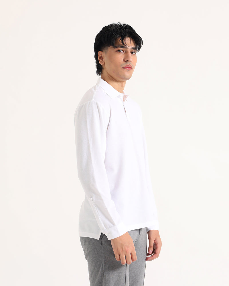 Men Solid L/S Polo Tee - Engine - Buy Now