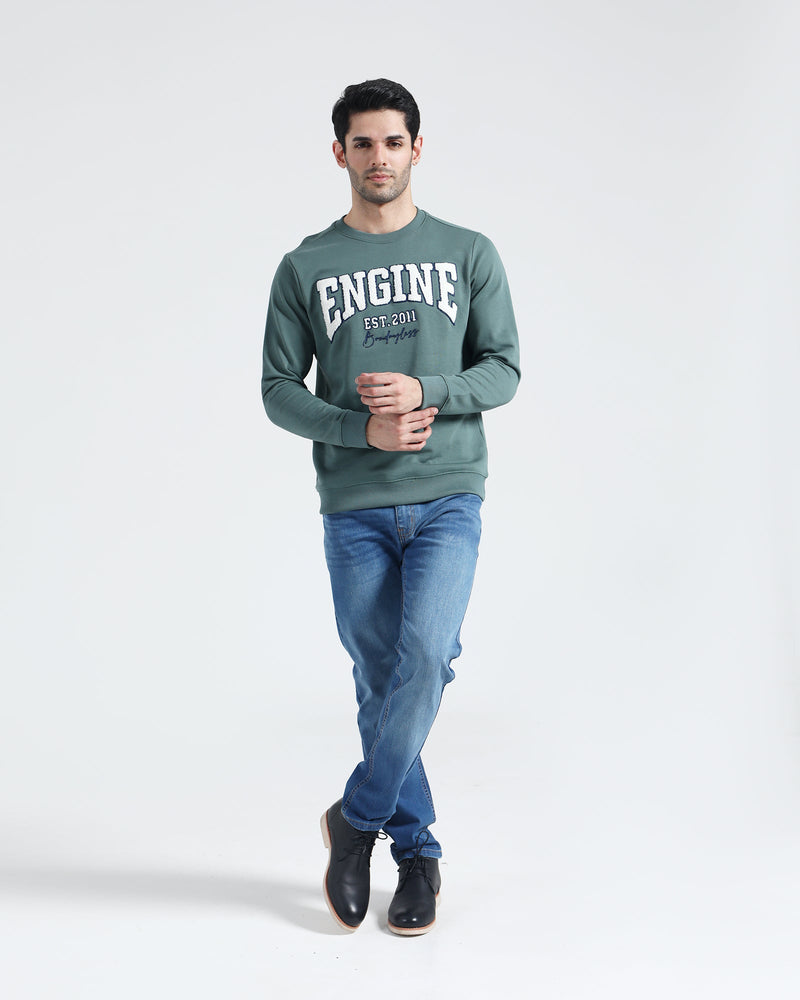 Men Embroidered Sweatshirt - Engine - Buy Now