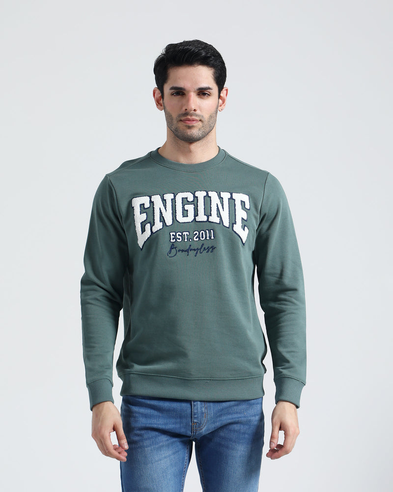 Men Embroidered Sweatshirt - Engine - Buy Now