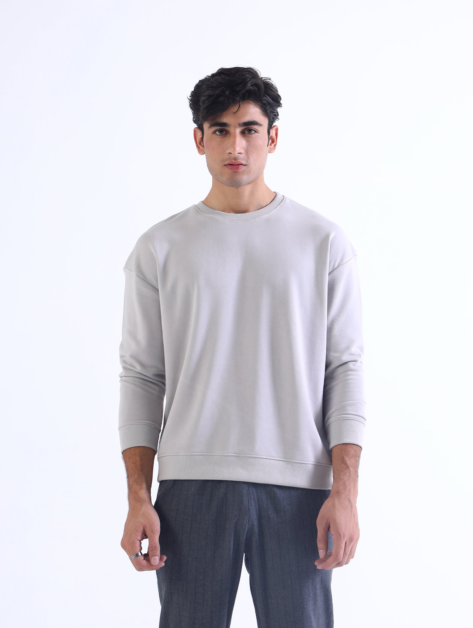 Men Basic Loose Fit Sweatshirt