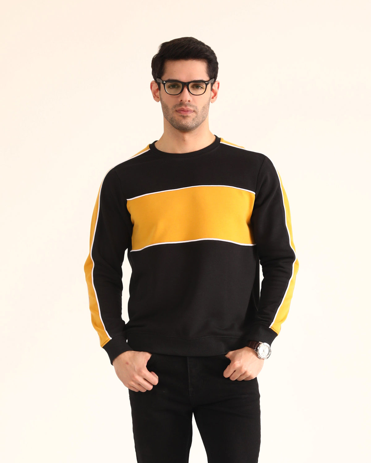 Men Panel Sweatshirt - Engine - Buy Now