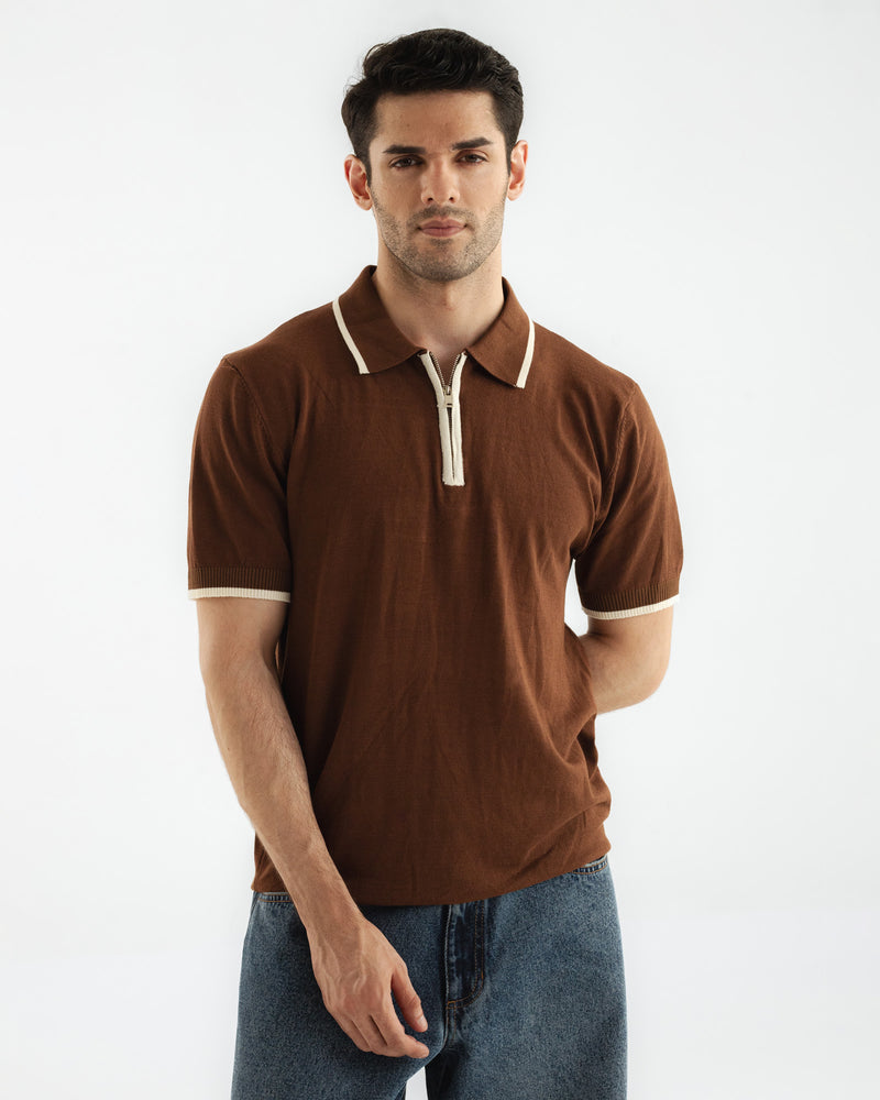 Men Zipper Polo - Engine - Buy Now