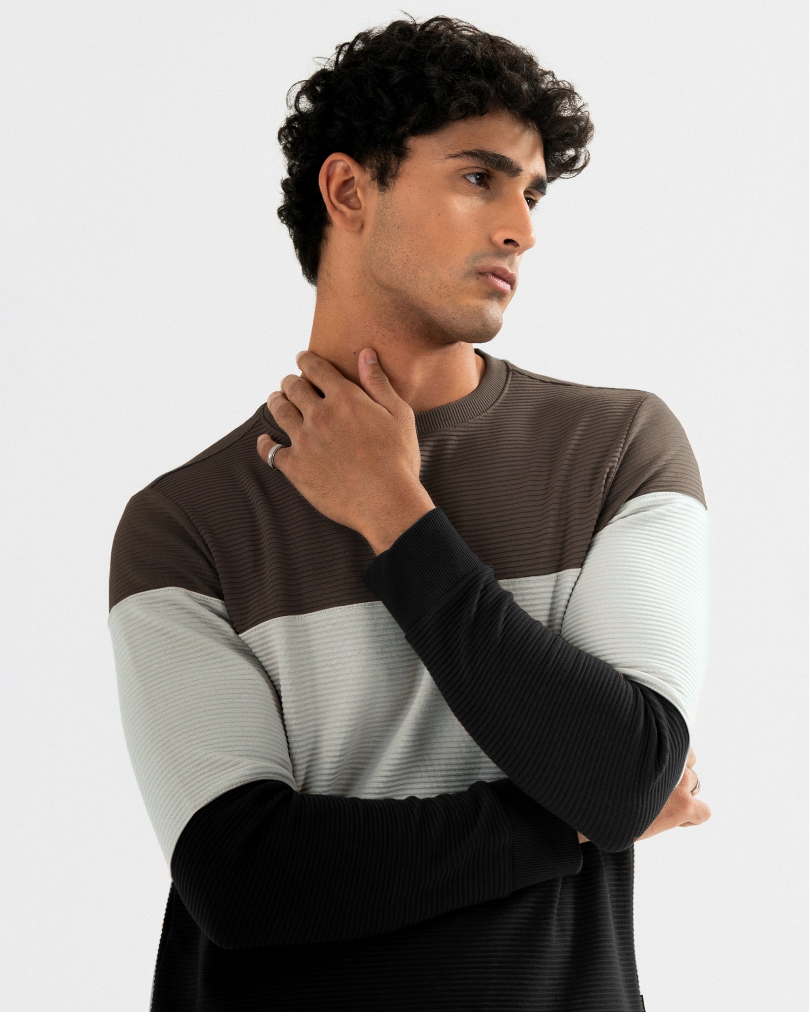 Men Panel Sweatshirt