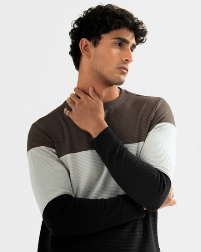 Men Panel Sweatshirt