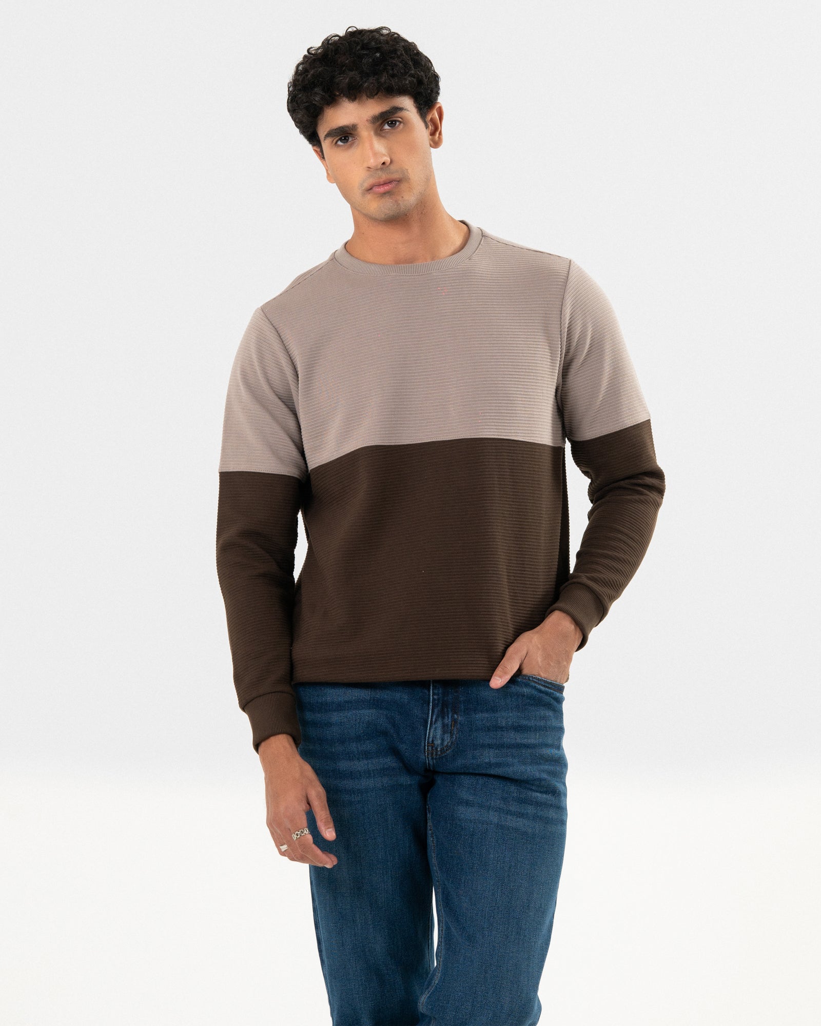 Men Panel Sweatshirt