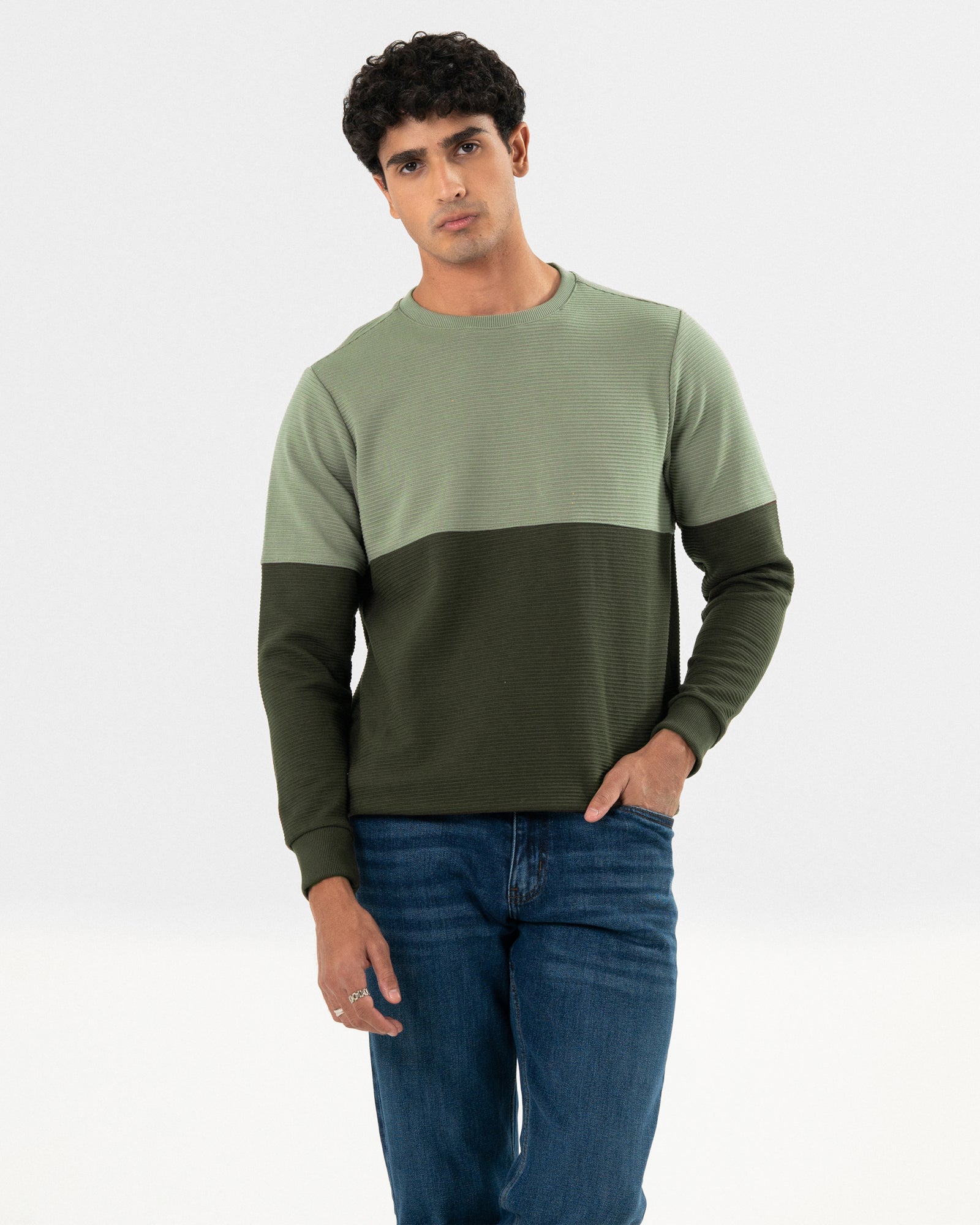Men Panel Sweatshirt