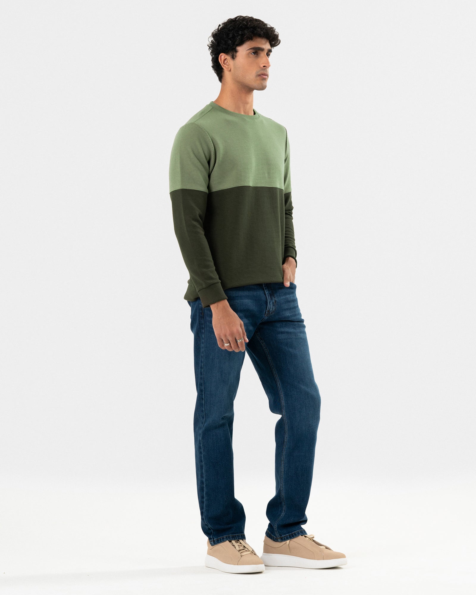 Men Panel Sweatshirt