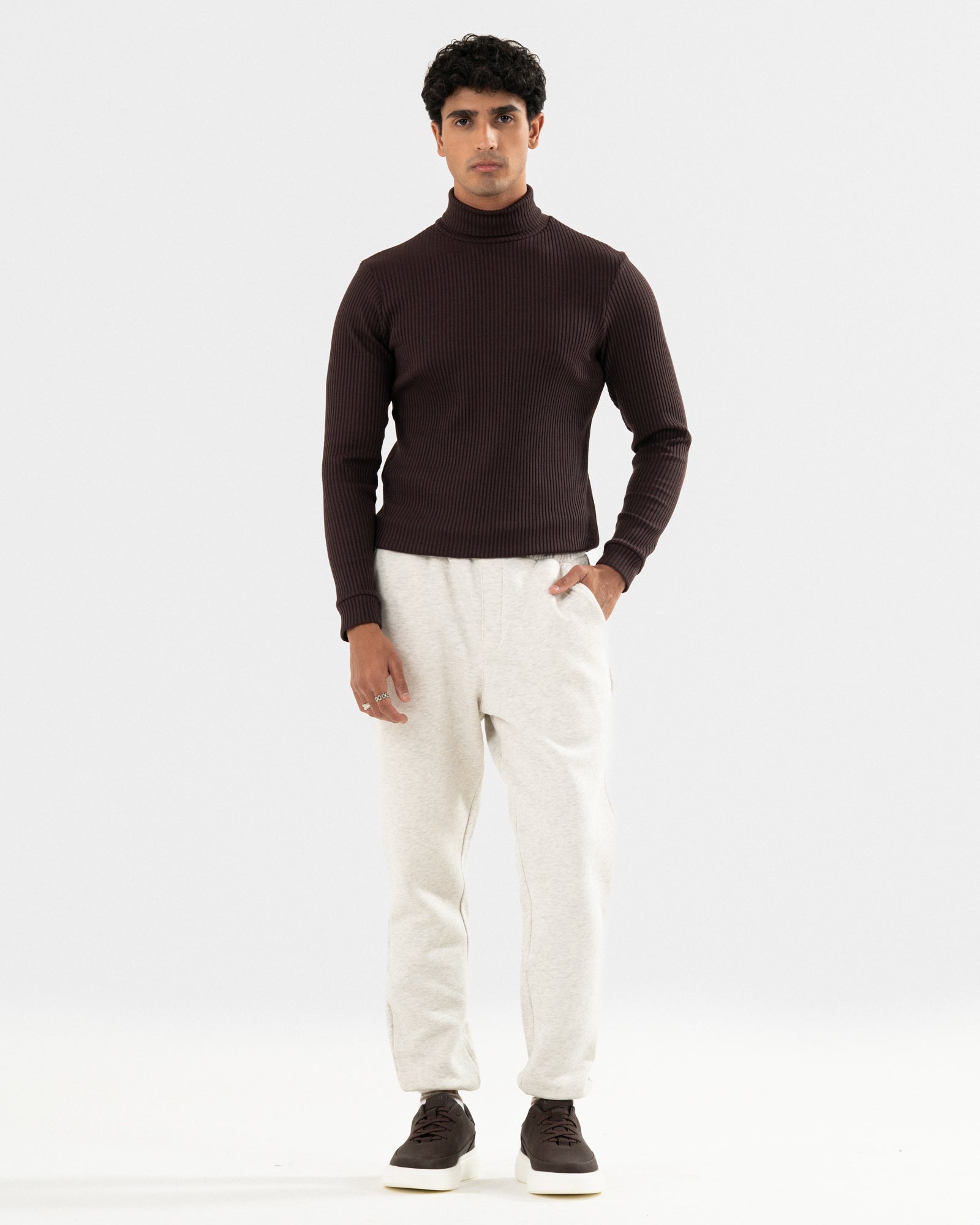 Men Mock Neck Sweatshirt