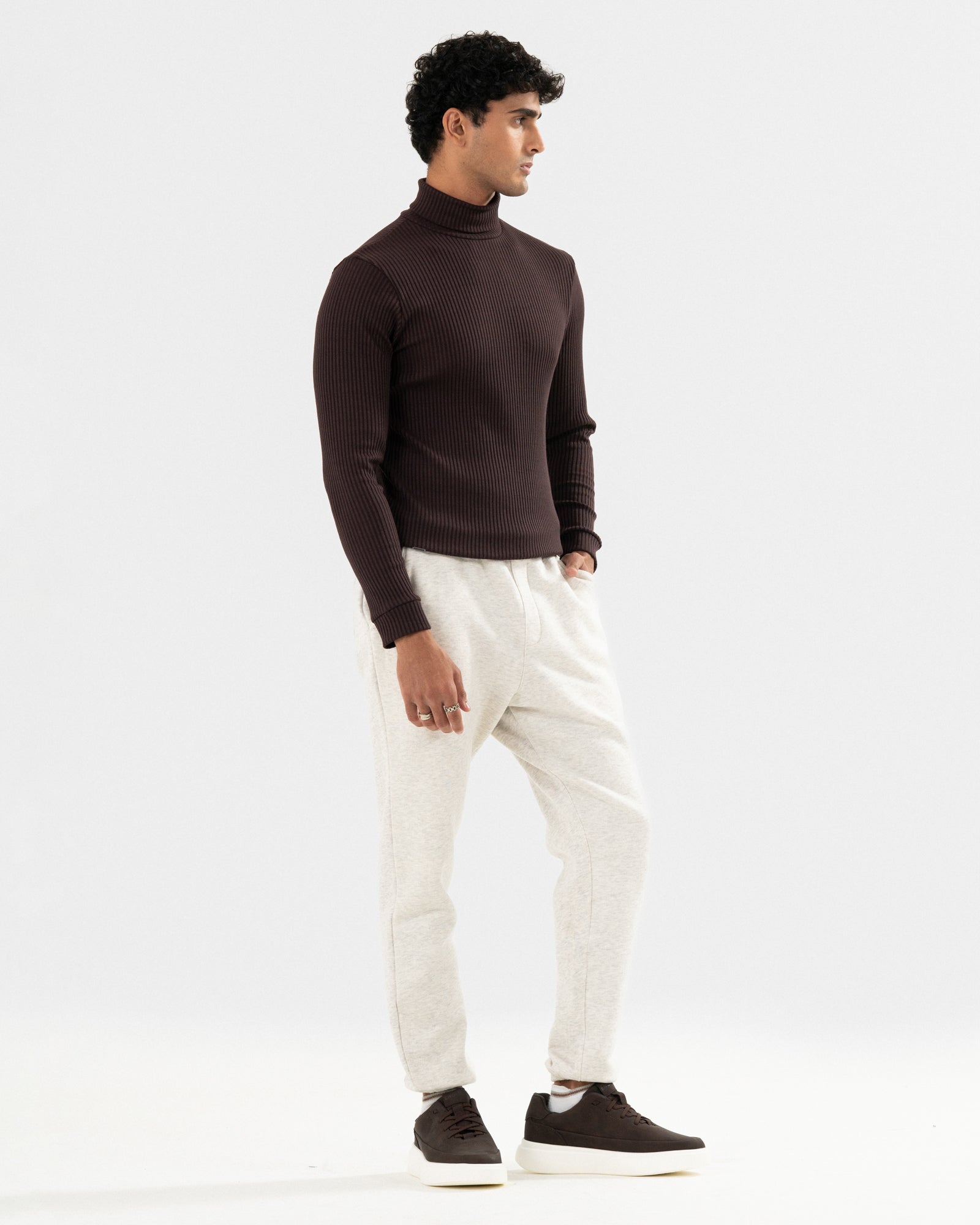Men Mock Neck Sweatshirt