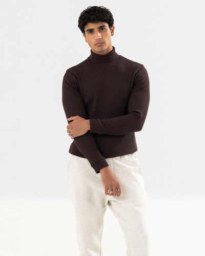 Men Mock Neck Sweatshirt