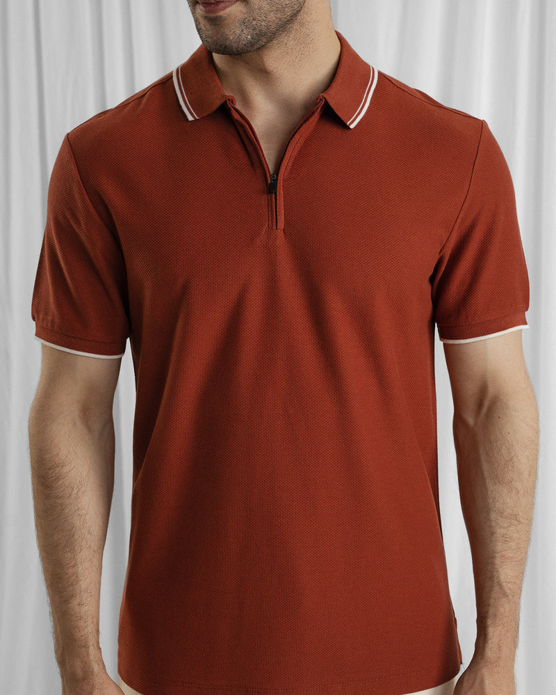 Men Zipper Polo - Engine - Buy Now
