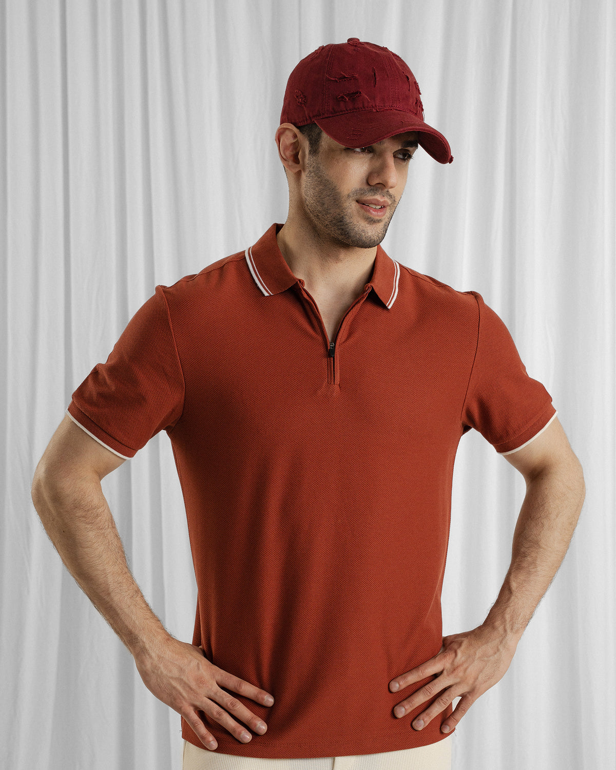 Men Zipper Polo - Engine - Buy Now