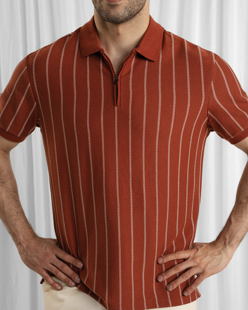 Men Zipper Polo - Engine - Buy Now
