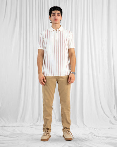 Men Zipper Polo