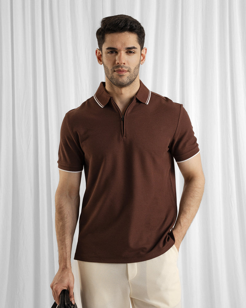 Men Zipper Polo - Engine - Buy Now