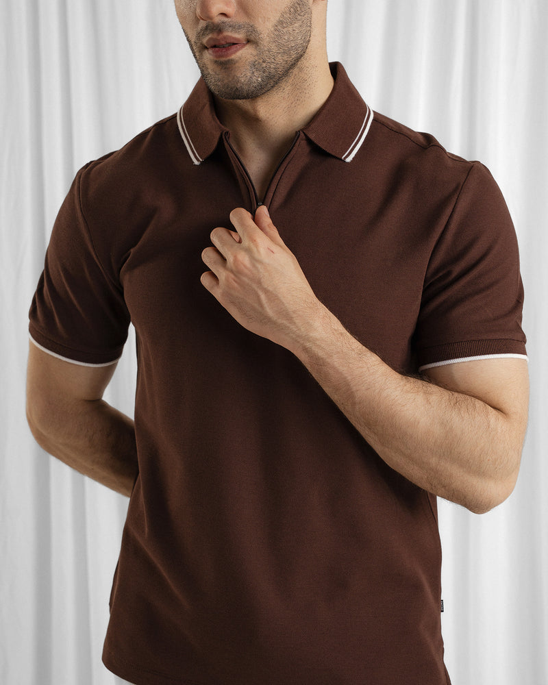 Men Zipper Polo - Engine - Buy Now