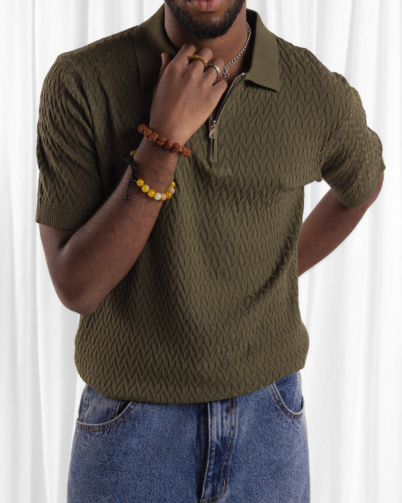 Men Zipper Polo - Engine - Buy Now