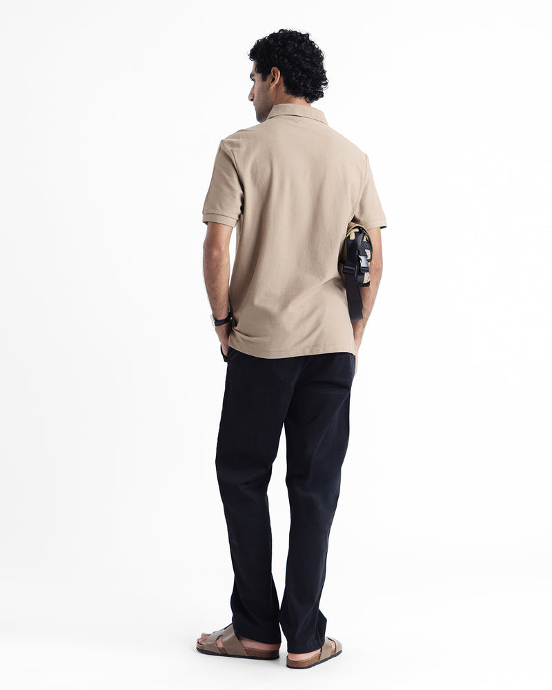 Men Zipper Polo