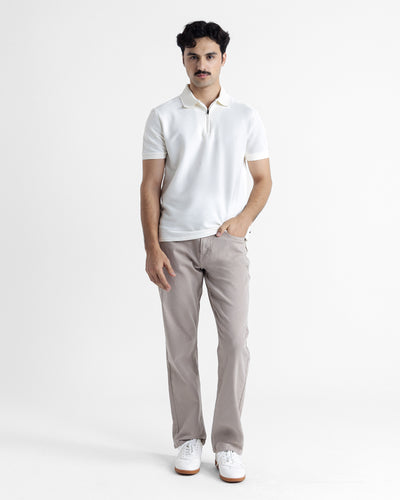 Men Zipper Polo