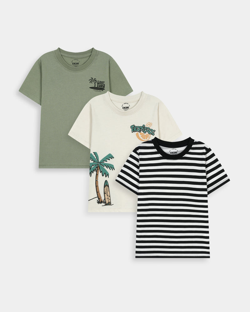 Boys T Shirt (Pack Of 3) - Engine - Buy Now