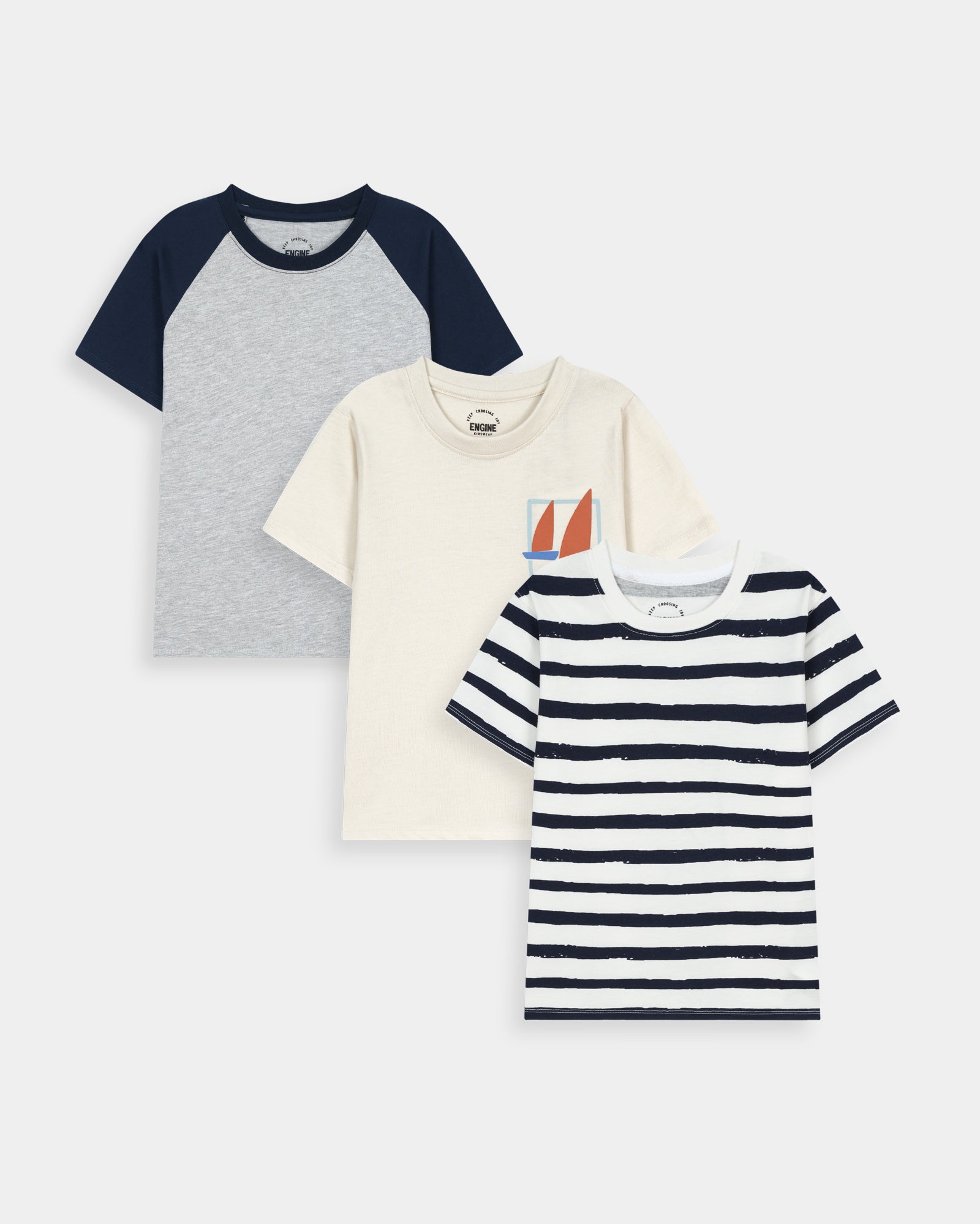 Boys Graphic Tee (Pack Of 3) - Engine - Buy Now