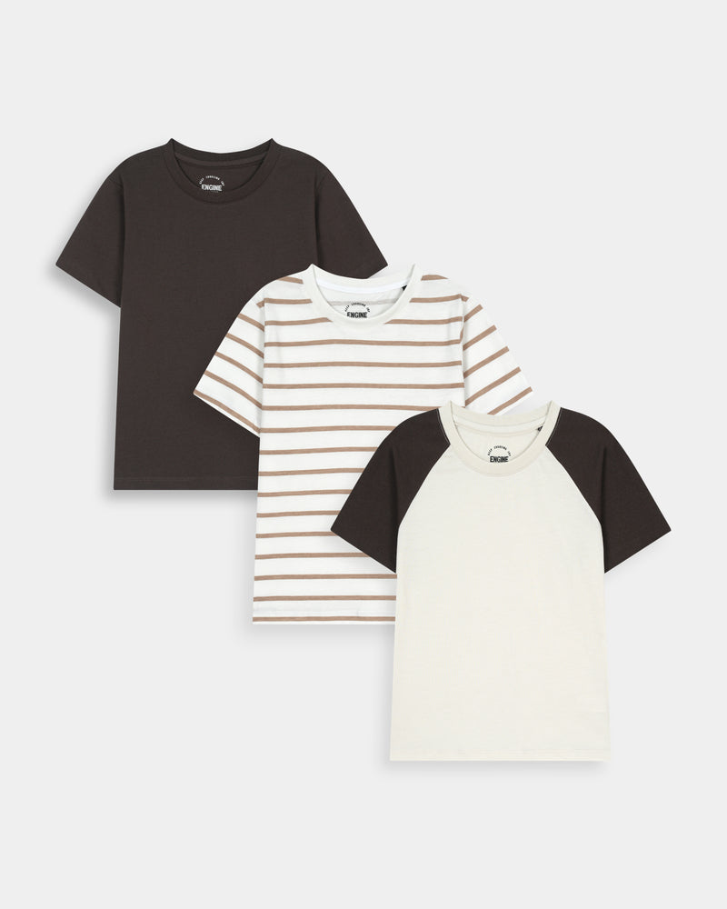 Boys Graphic Tee (Pack Of 3) - Engine - Buy Now