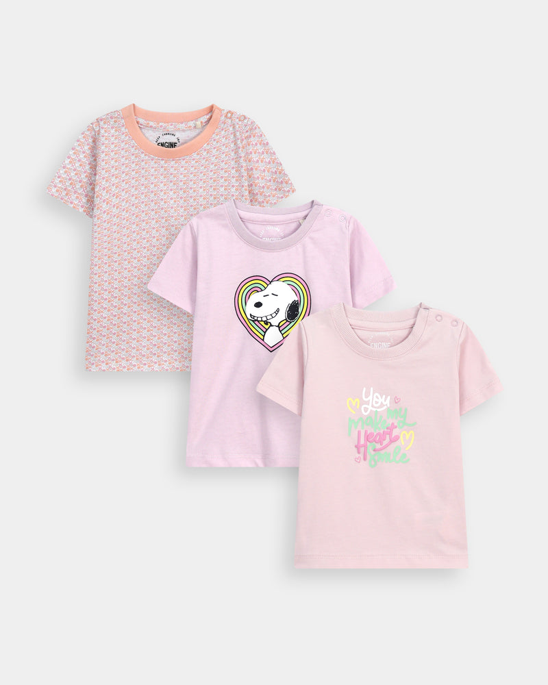 Girls T Shirt (Pack Of 3) - Engine - Buy Now