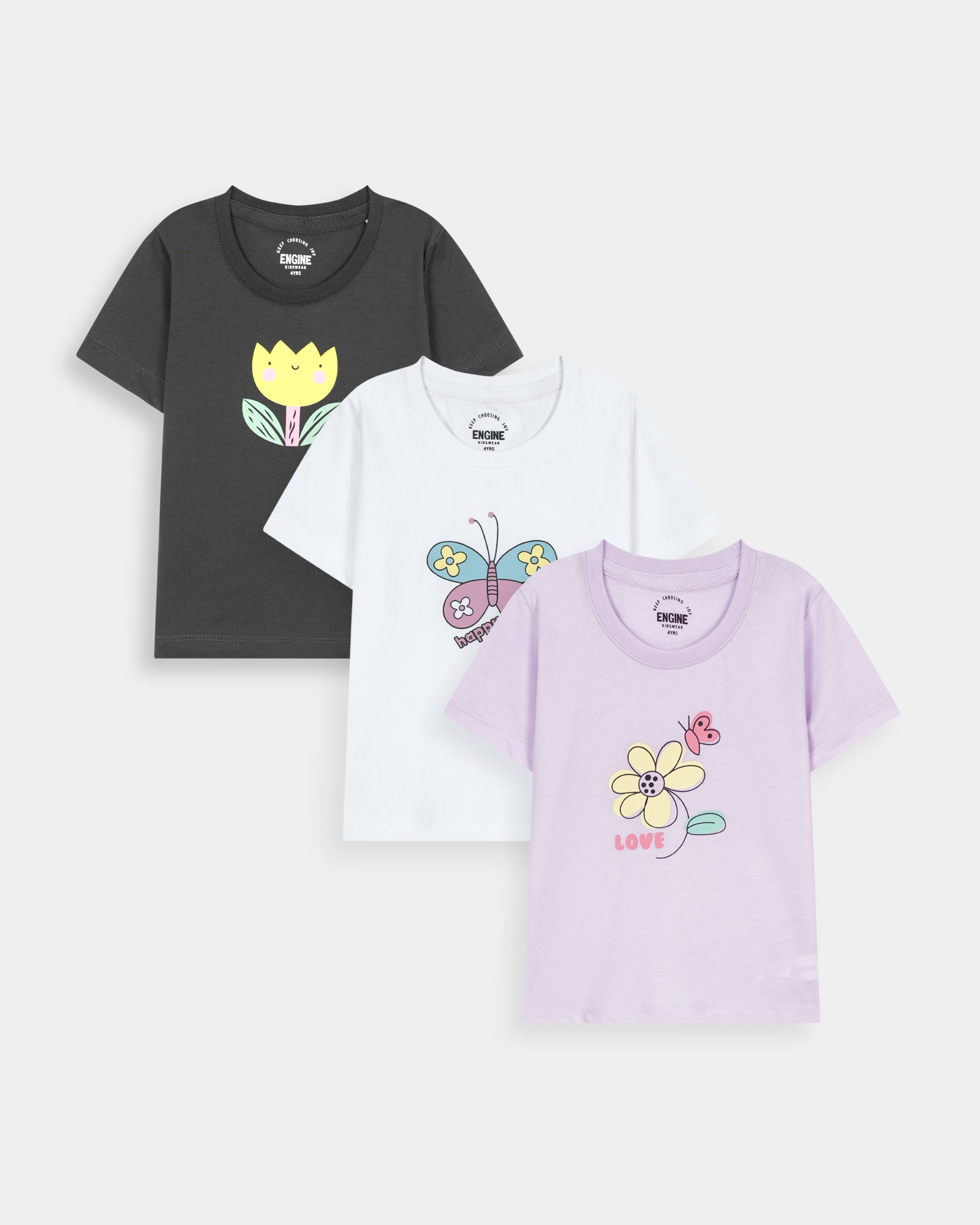 Girls T Shirt (Pack Of 3)