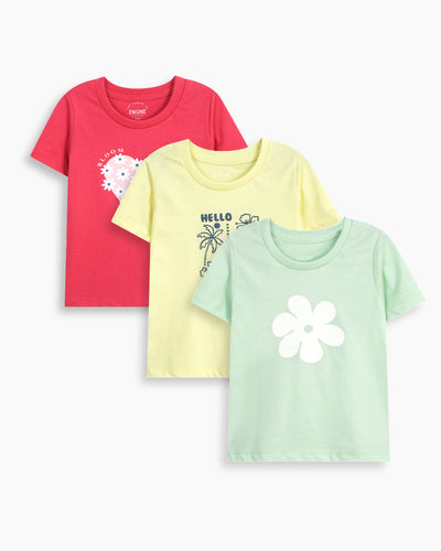 Girls T Shirt (Pack Of 3)