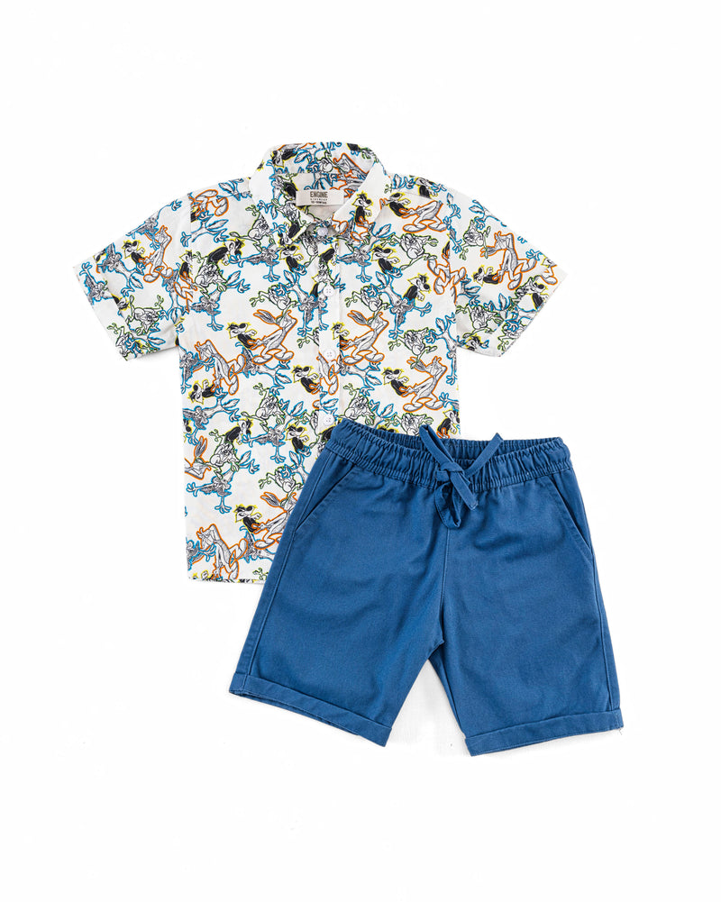 Boys Print Co-Ord Set - Engine - Buy Now